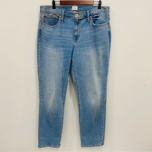 J.CREW Women's Sz 32 Slim Boyfriend Jeans Tea Time High Rise Stretch Tapered Leg